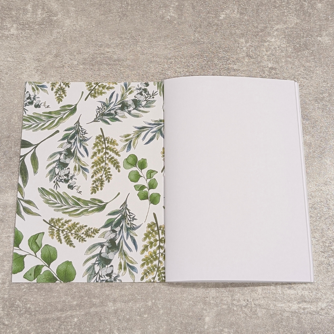 Botanical Leaves Design A6 Notebook